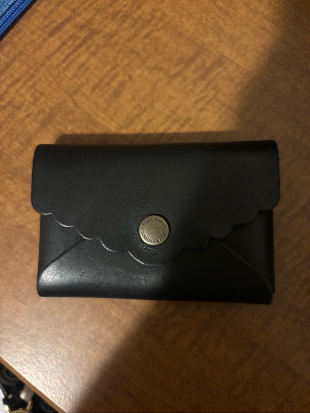 Portland Leather Black Daisy Plus Wallet